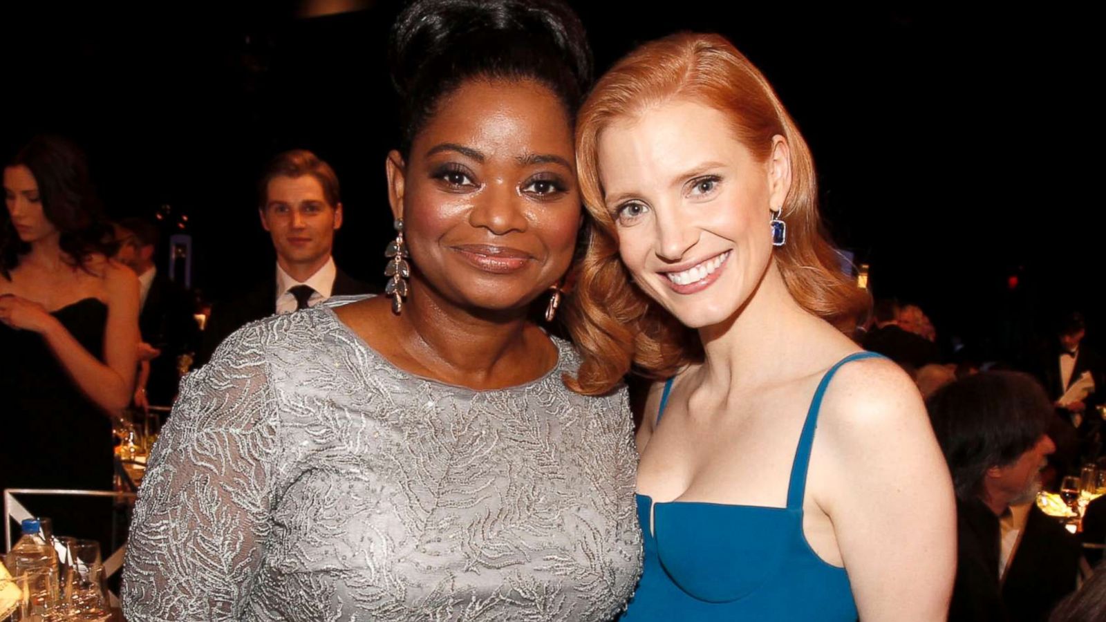 PHOTO: Actress Octavia Spencer and actress Jessica Chastain attend The 18th Annual Screen Actors Guild Awards on Jan. 29, 2012 in Los Angeles.