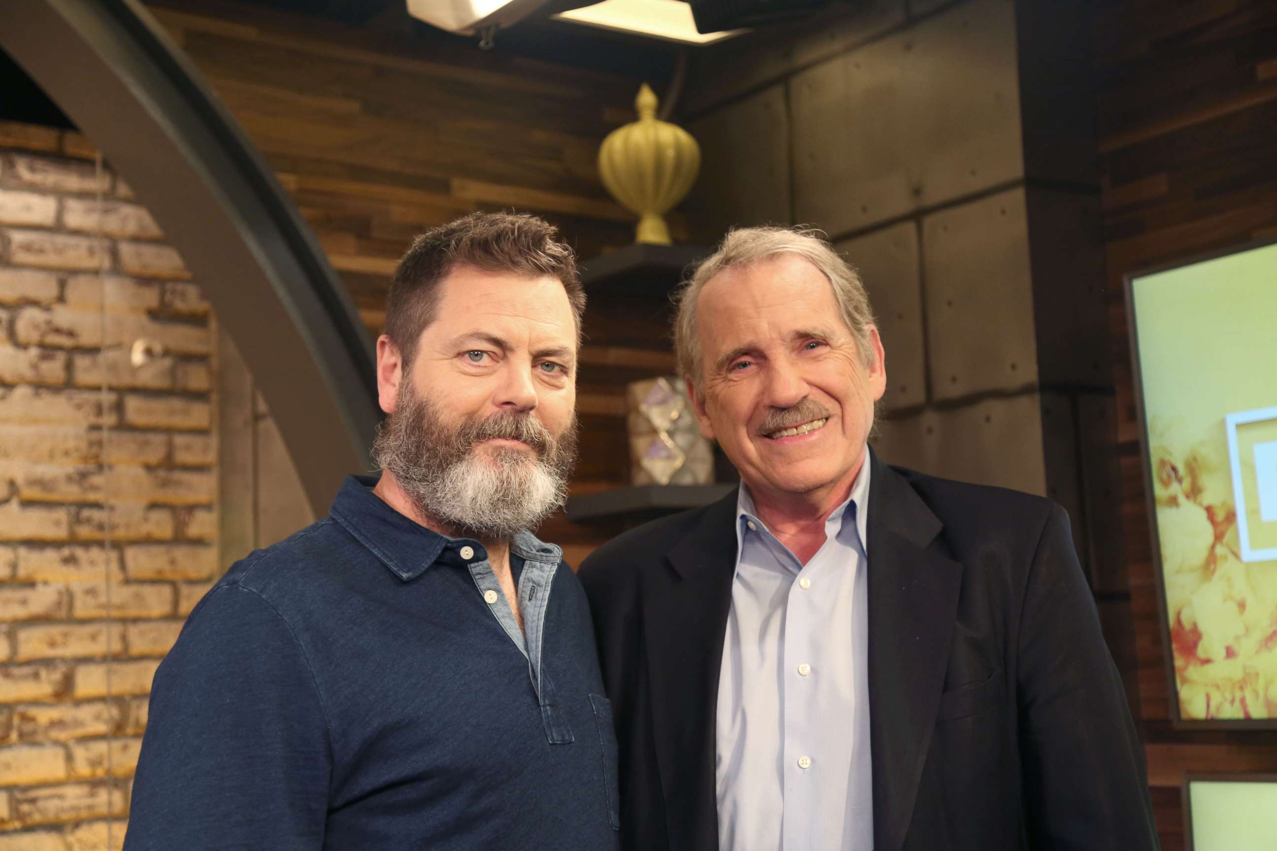 PHOTO: Nick Offerman appears on "Popcorn with Peter Travers" at ABC News studios, May 30, 2018, in New York City.