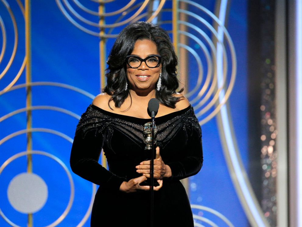 PHOTO: Oprah Winfrey accepts the Cecil B. DeMille Award at the 75th Annual Golden Globe Awards, Jan. 7, 2018, in Beverly Hills, Calif.
