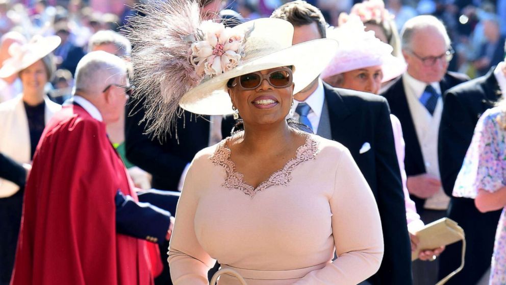 PHOTO: Oprah Winfrey arrives at St George's Chapel at Windsor Castle before the wedding of Prince Harry to Meghan Markle, May 19, 2018, in Windsor, England.