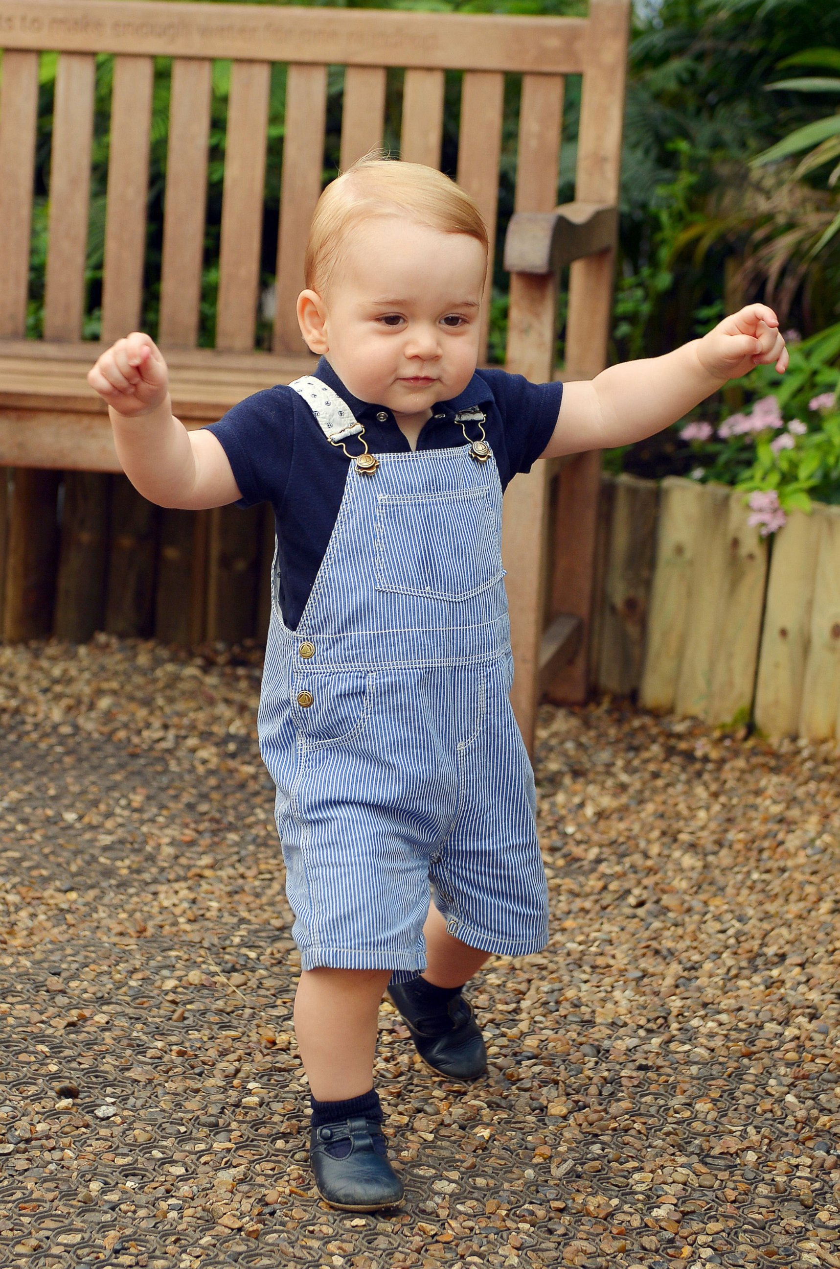 PHOTO: This photo dated July 2, 2014, was taken to mark Prince George's first birthday and shows the Prince during a visit to the Sensational Butterflies exhibition at the Natural History Museum, London.