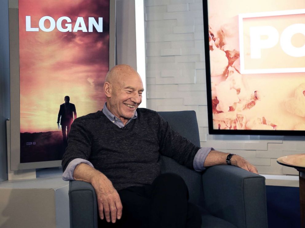 PHOTO: Patrick Stewart appears on Popcorn with Peter Travers at ABC News studios, July 17, 2017, in New York City.