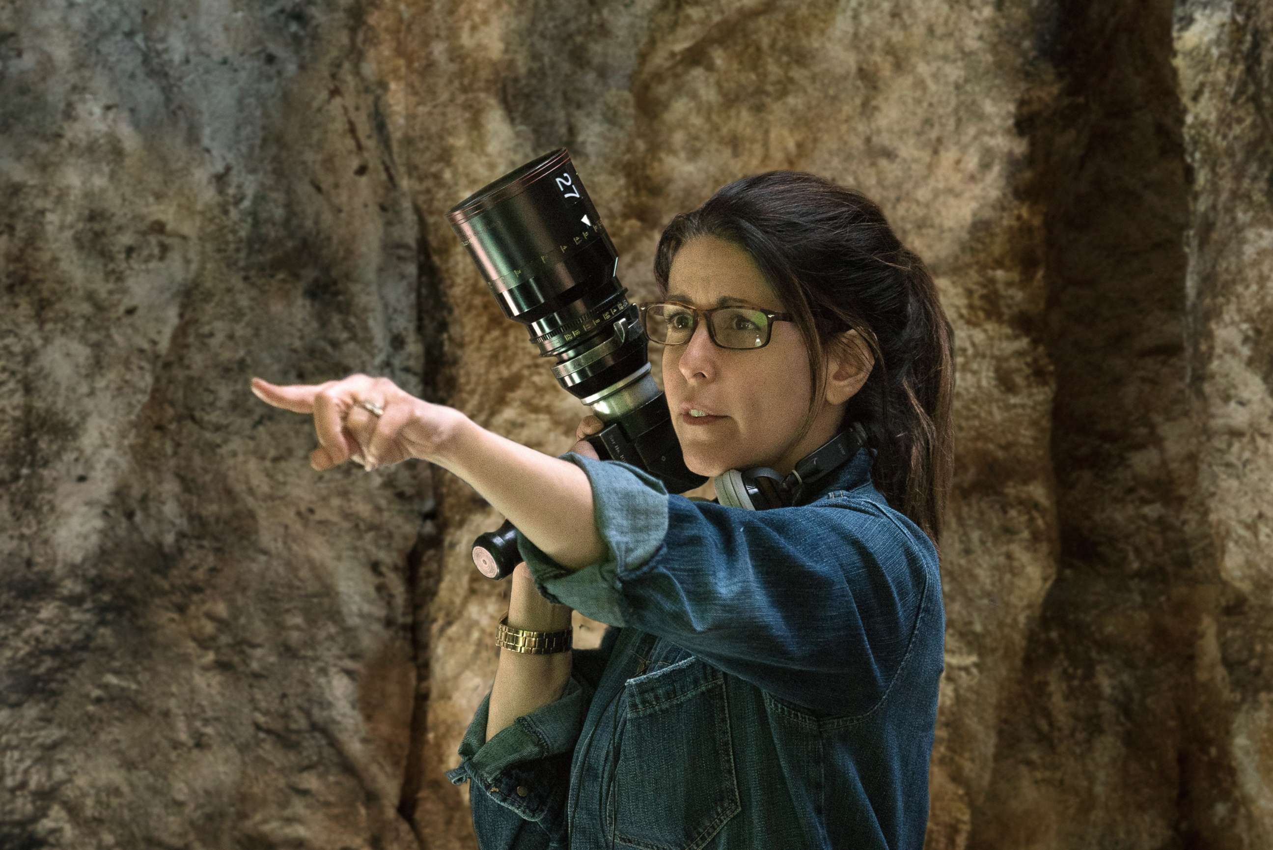 PHOTO: Director Patty Jenkins on the set of the action adventure "Wonder Woman." 