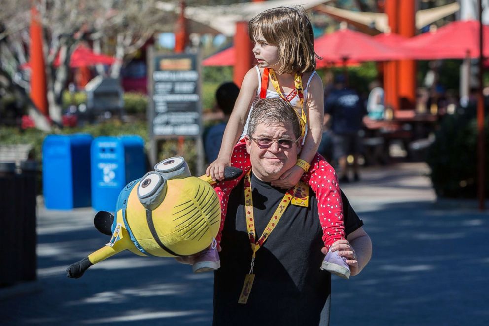 PHOTO: Patton Oswalt and his daughter Alice Oswalt visit LEGOLAND on Feb. 6, 2016 in Carlsbad, Calif.