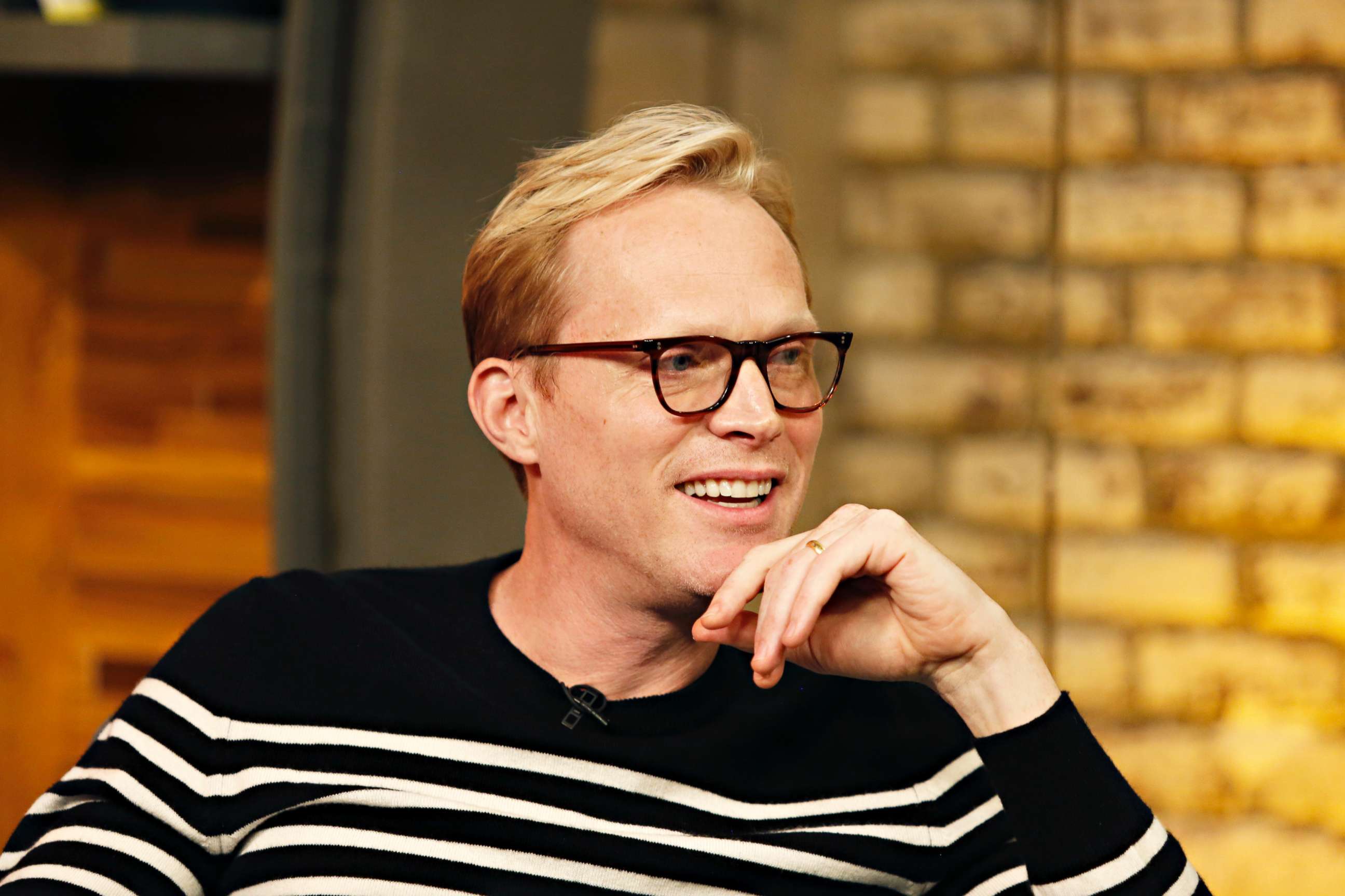 PHOTO: Paul Bettany on "Popcorn" with Peter Travers in  New York City, May 7, 2018.