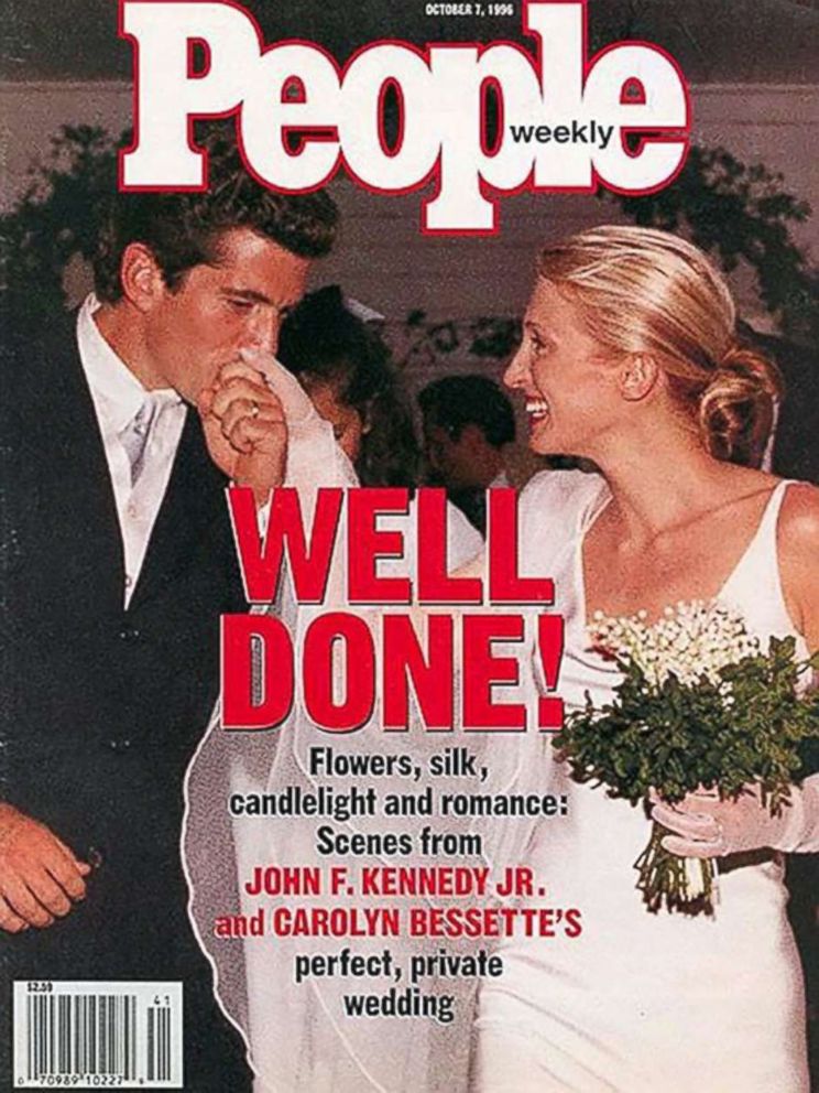 PHOTO: John F. Kennedy Jr. and Carolyn Bessette's wedding is pictured on the front page of People magazine in October 1996.