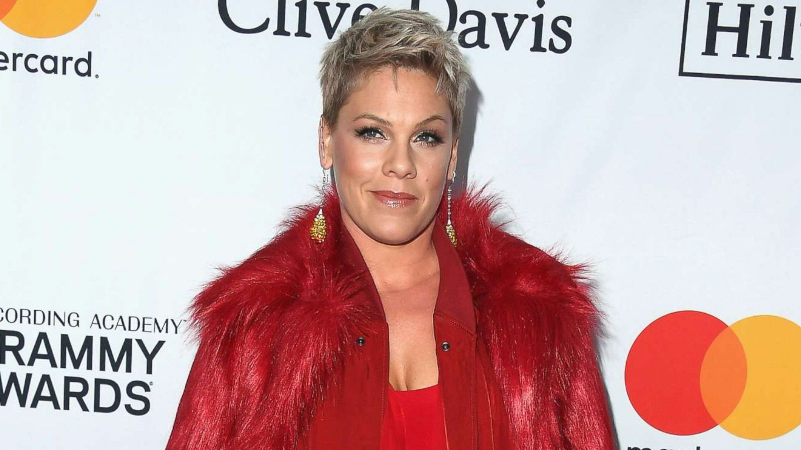 PHOTO: Pink attends the Clive Davis and Recording Academy Pre-GRAMMY Gala and GRAMMY Salute to Industry Icons Honoring Jay-Z, Jan. 27, 2018 in New York City.