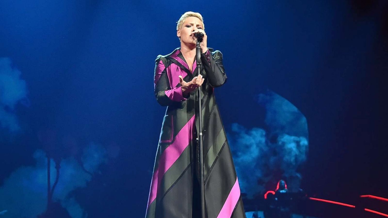 PHOTO: Pink performs during her "Beautiful Trauma" world tour opener on March 1, 2018, in Phoenix.