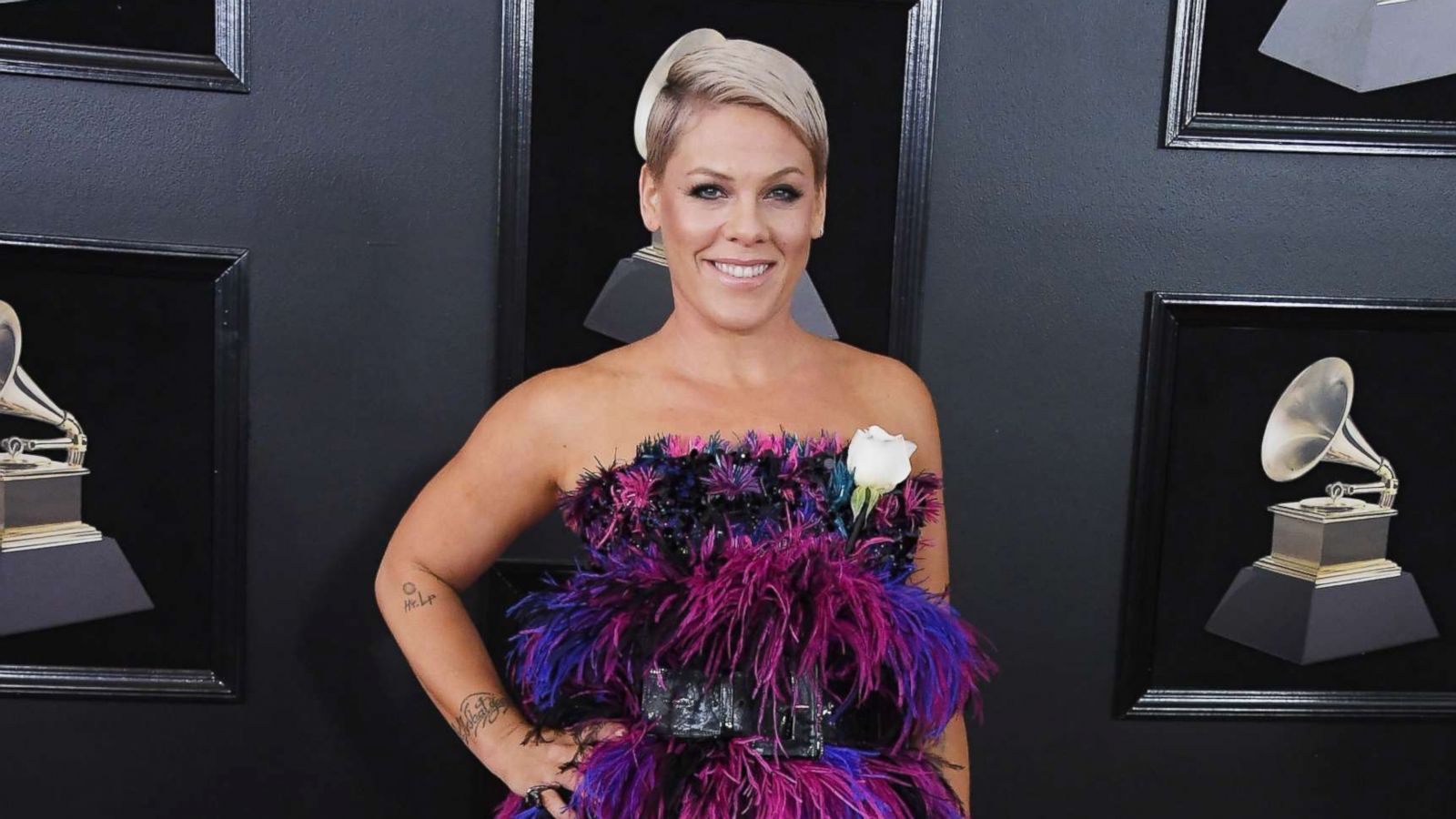 PHOTO: Pink attends the 60th Annual GRAMMY Awards at Madison Square Garden, Jan. 28, 2018 in New York City.