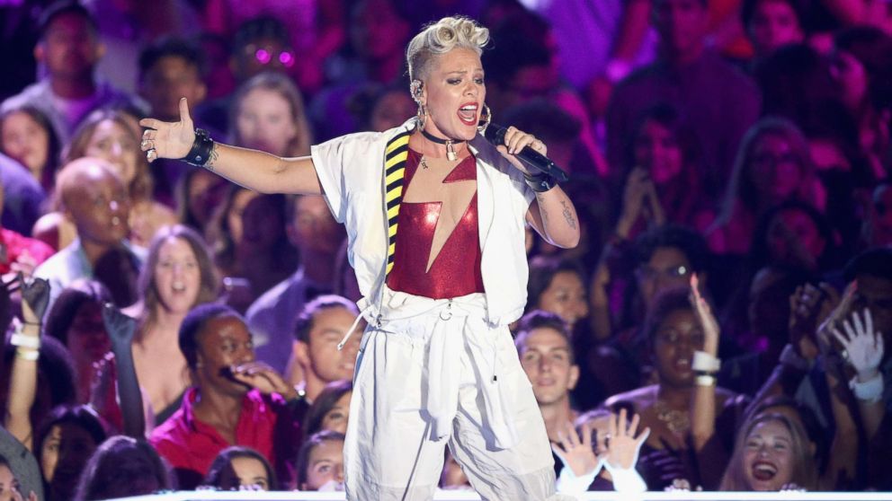 PHOTO: Pink performs onstage during the 2017 MTV Video Music Awards at The Forum, Aug. 27, 2017, in Inglewood, Calif.