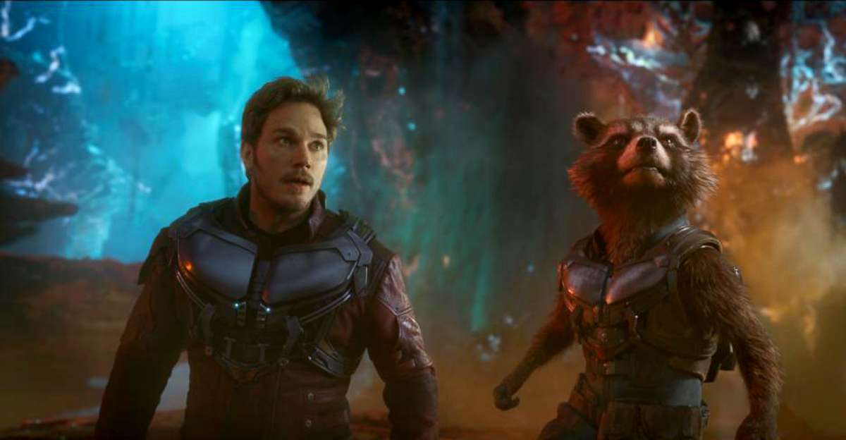 PHOTO: Chris Pratt, left, as Peter Quill/Star-Lord, in a scene from "Guardians of the Galaxy Vol. 2."