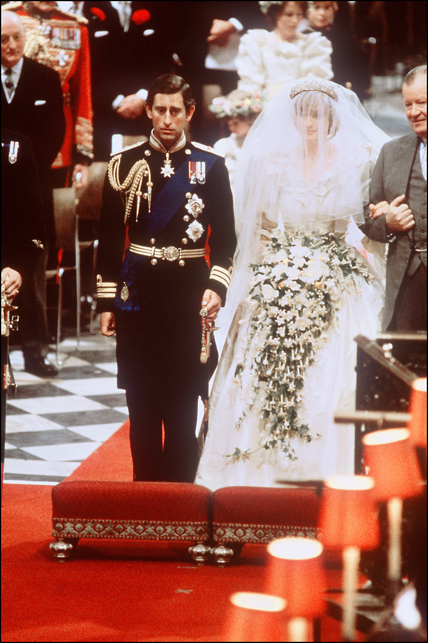 PHOTO: Picture of Lady Diana, Princess of Wales with Prince Charles of Wales at their wedding at St Paul Cathedral in London, in this file photo dated July 29, 1981.