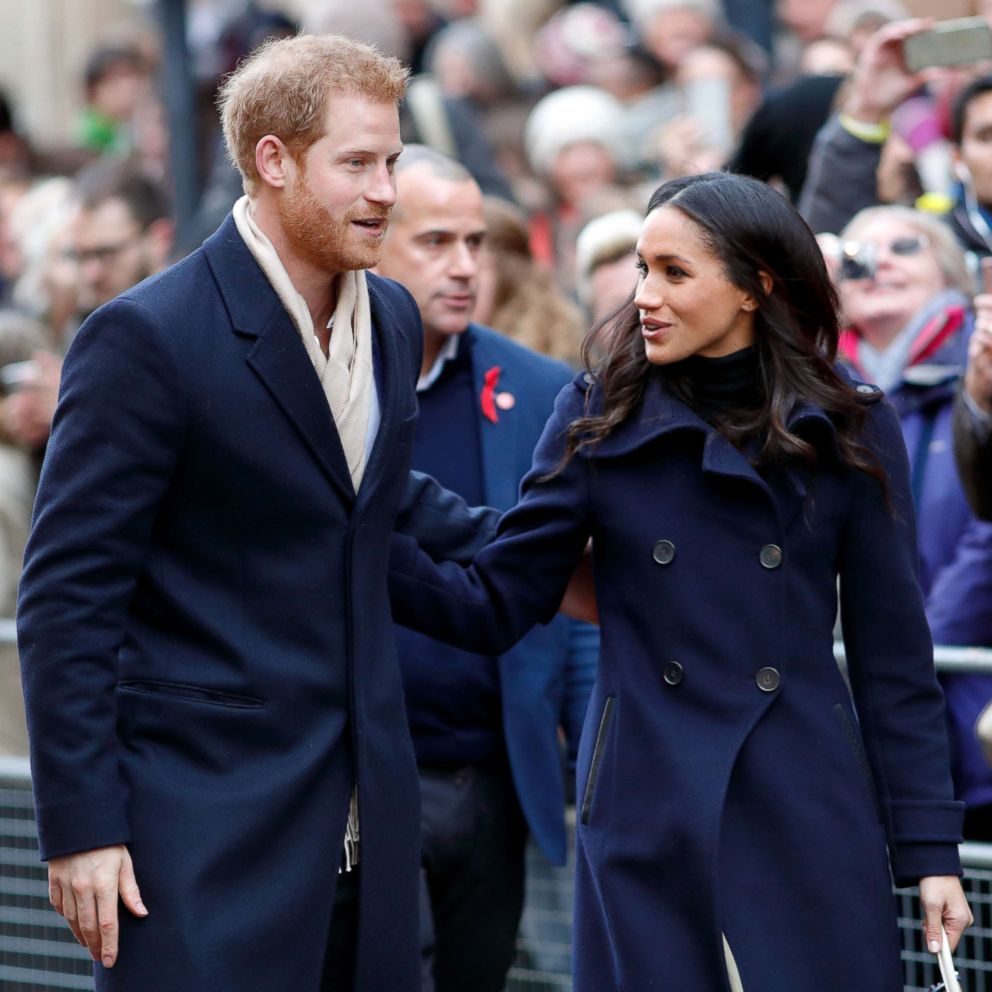 PHOTO: Prince Harry and Meghan Markle attend a Terrence Higgins Trust World AIDS Day charity fair at Nottingham Contemporary, Dec. 1, 2017, in Nottingham, England.