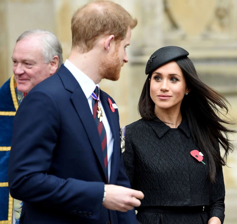 PHOTO: Britain's Prince Harry and Meghan Markle attend a Service of Thanksgiving and Commemoration on ANZAC Day at Westminster Abbey in London, Britain, April 25, 2018.