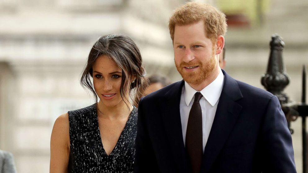 PHOTO: 	Prince Harry and his fiancee Meghan Markle arrive to attend a memorial service to commemorate the 25th anniversary of the murder of black teenager Stephen Lawrence at St Martin-in-the-Fields church in London, April 23, 2018.