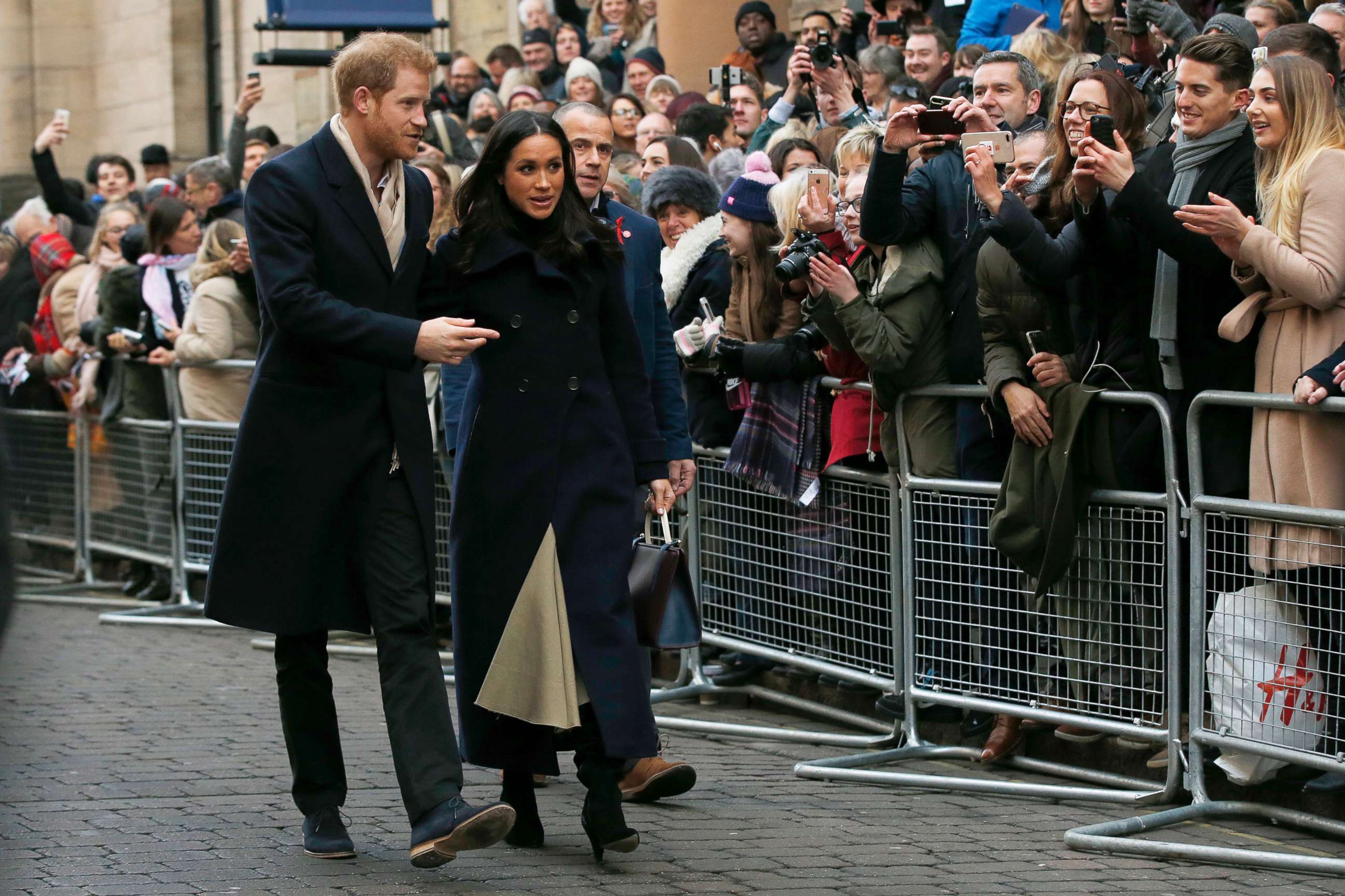 PHOTO: Britain's Prince Harry and his fiancee Meghan Markle arrive at the Terrence Higgins Trust World AIDS Day charity fair, in Nottingham, England, Dec. 1, 2017.