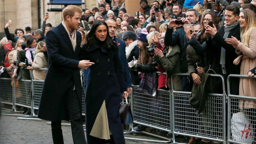 PHOTO: Britain's Prince Harry and his fiancee Meghan Markle arrive at the Terrence Higgins Trust World AIDS Day charity fair, in Nottingham, England, Dec. 1, 2017.