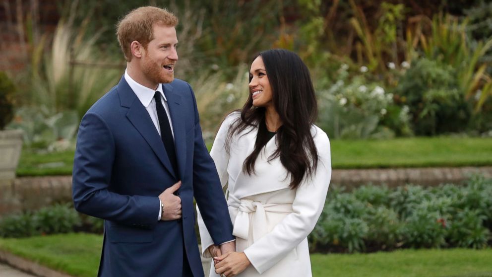 PHOTO: Prince Harry and Meghan Markle pose for photographers in the grounds of Kensington Palace in London, following the announcement of their engagement, Nov. 27, 2017.