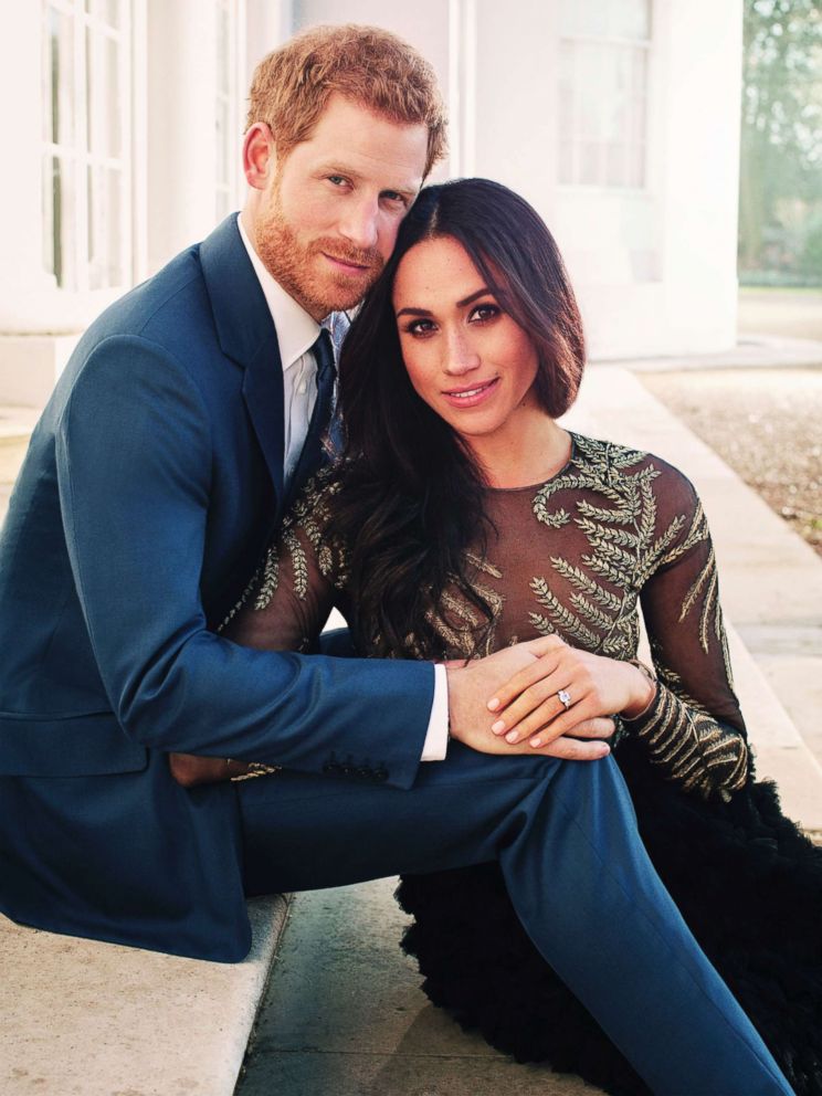 PHOTO: Britains Prince Harry and Meghan Markle pose for one of two official engagement photos, at Frogmore House, in Windsor, England, in this photo released by Kensington Palace, Dec. 21, 2017. 