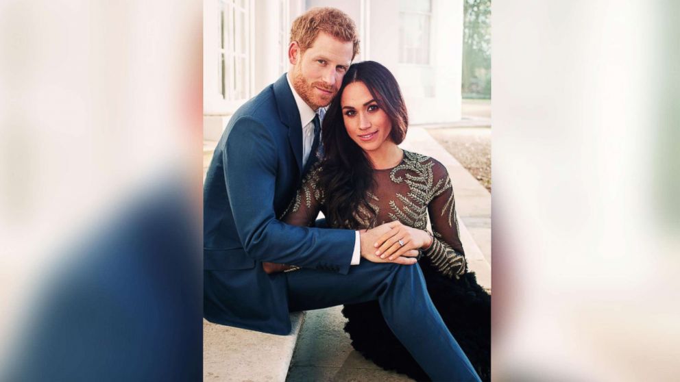 PHOTO: Britain's Prince Harry and Meghan Markle pose for one of two official engagement photos, at Frogmore House, in Windsor, England, in this photo released by Kensington Palace, Dec. 21, 2017.