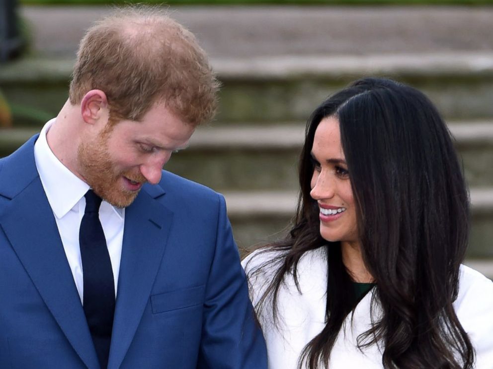 PHOTO: Britain's Prince Harry and Meghan Markle pose for the media in the grounds of Kensington Palace in London, Nov. 27, 2017.