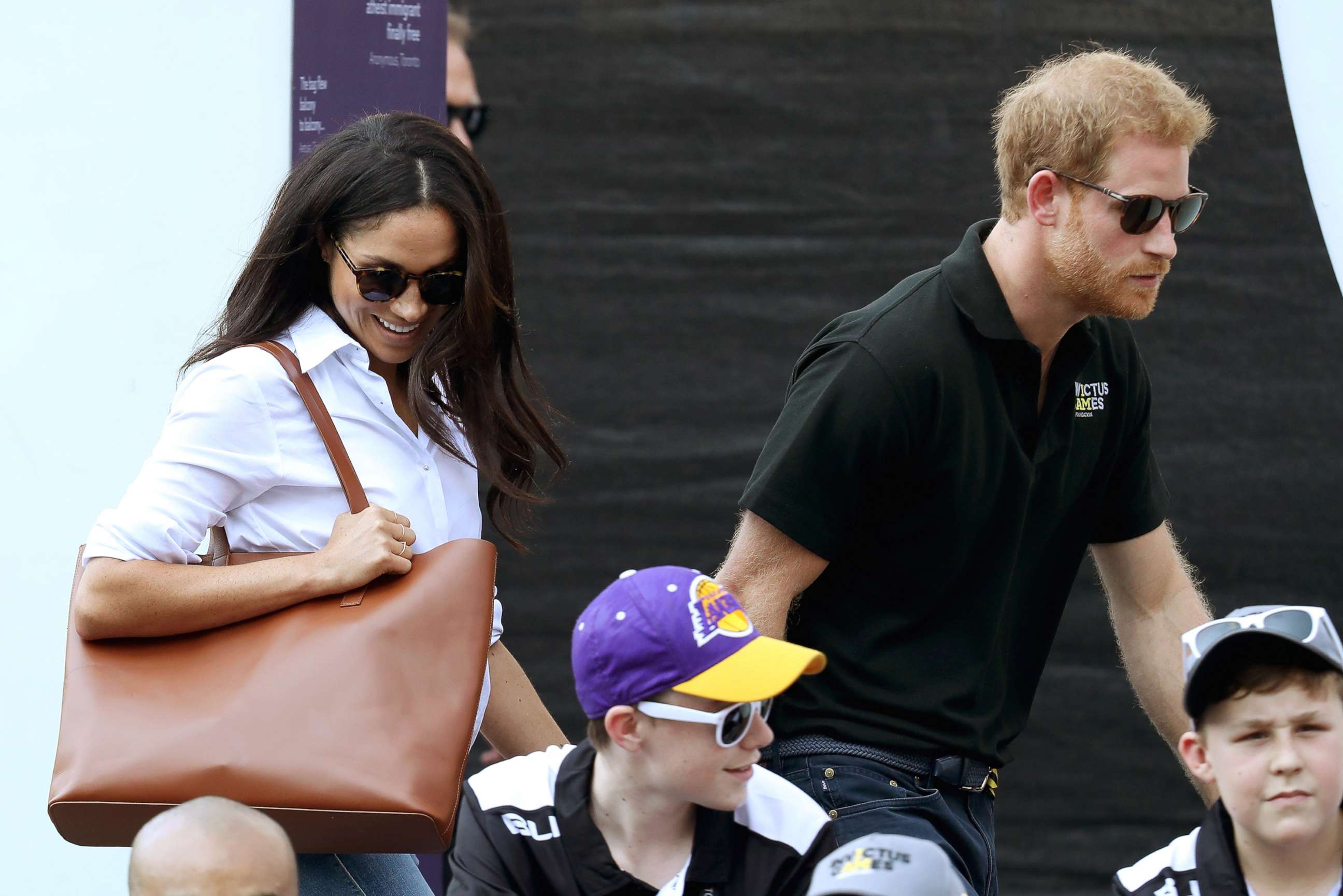 PHOTO: Prince Harry and Meghan Markle attend a Wheelchair Tennis match during the Invictus Games on Sept. 25, 2017, in Toronto.