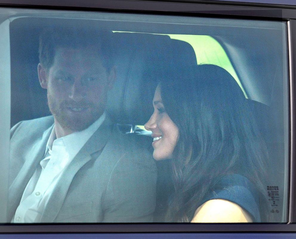 PHOTO: Prince Harry and Meghan Markle arrive at Windsor Castle on the eve of their wedding in Windsor, Berkshire, England on May 18, 2018.