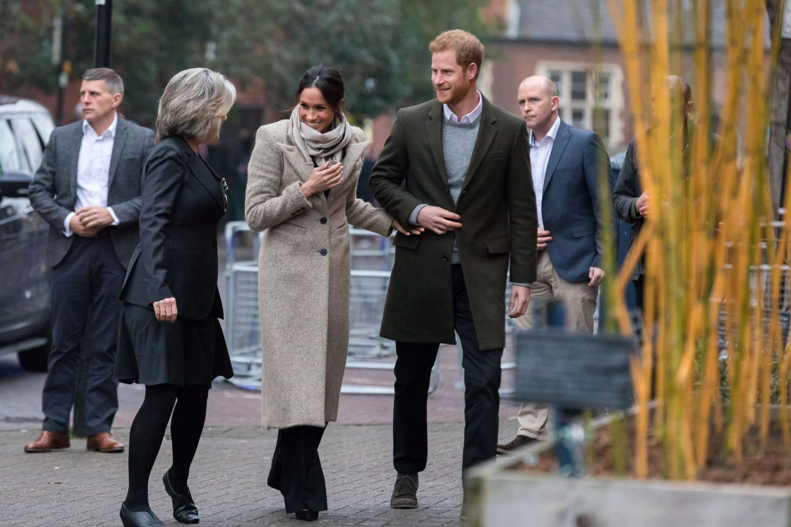 PHOTO: Prince Harry and Meghan Markle visiting Reprezent 107.3FM radio station in Brixton, Jan. 9, 2018, in London. 