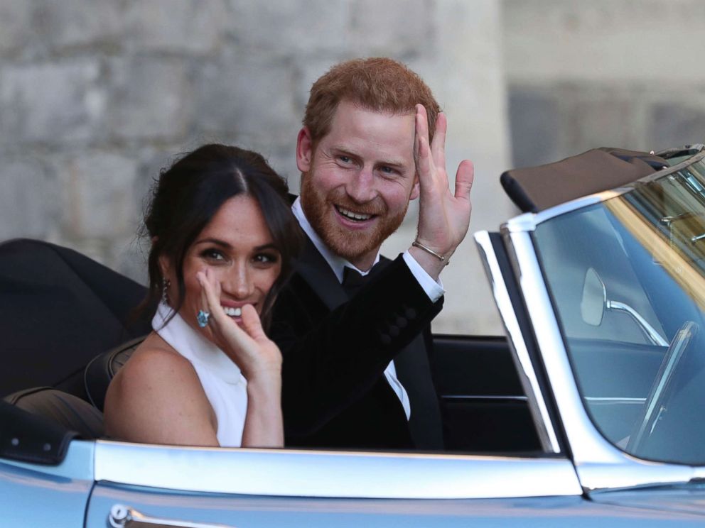 Prince Harry, Meghan Markle jet off in Jaguar for 2nd wedding reception ...