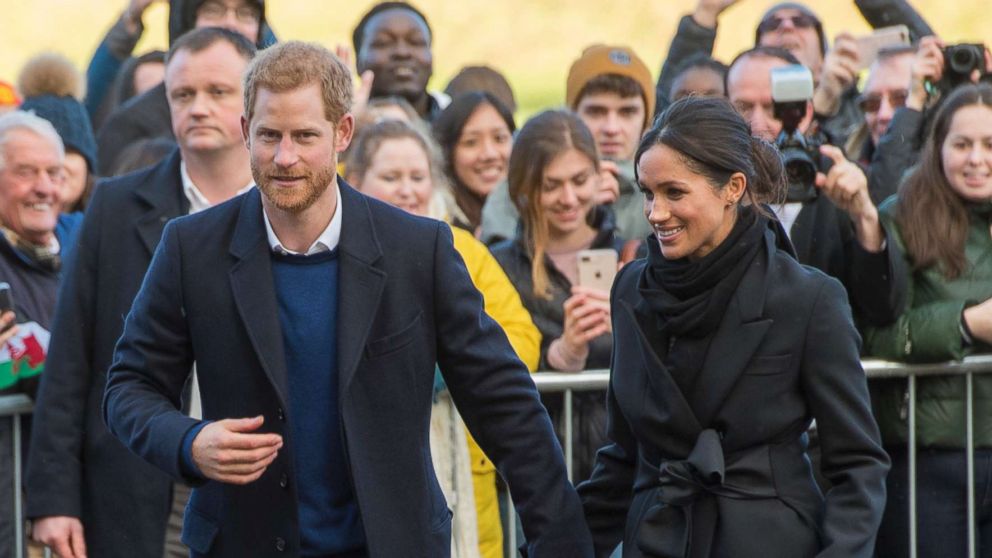 PHOTO: Prince Harry and Meghan Markle during a visit to Cardiff Castle, Jan. 18, 2017, in Wales, UK.