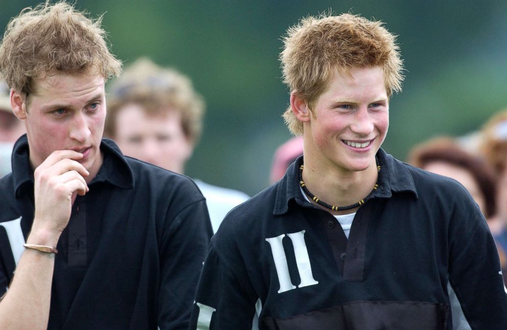 PHOTO: Prince William and brother Prince Harry attend the Beaufort Polo Club, June 22, 2002, in Tetbury, England.