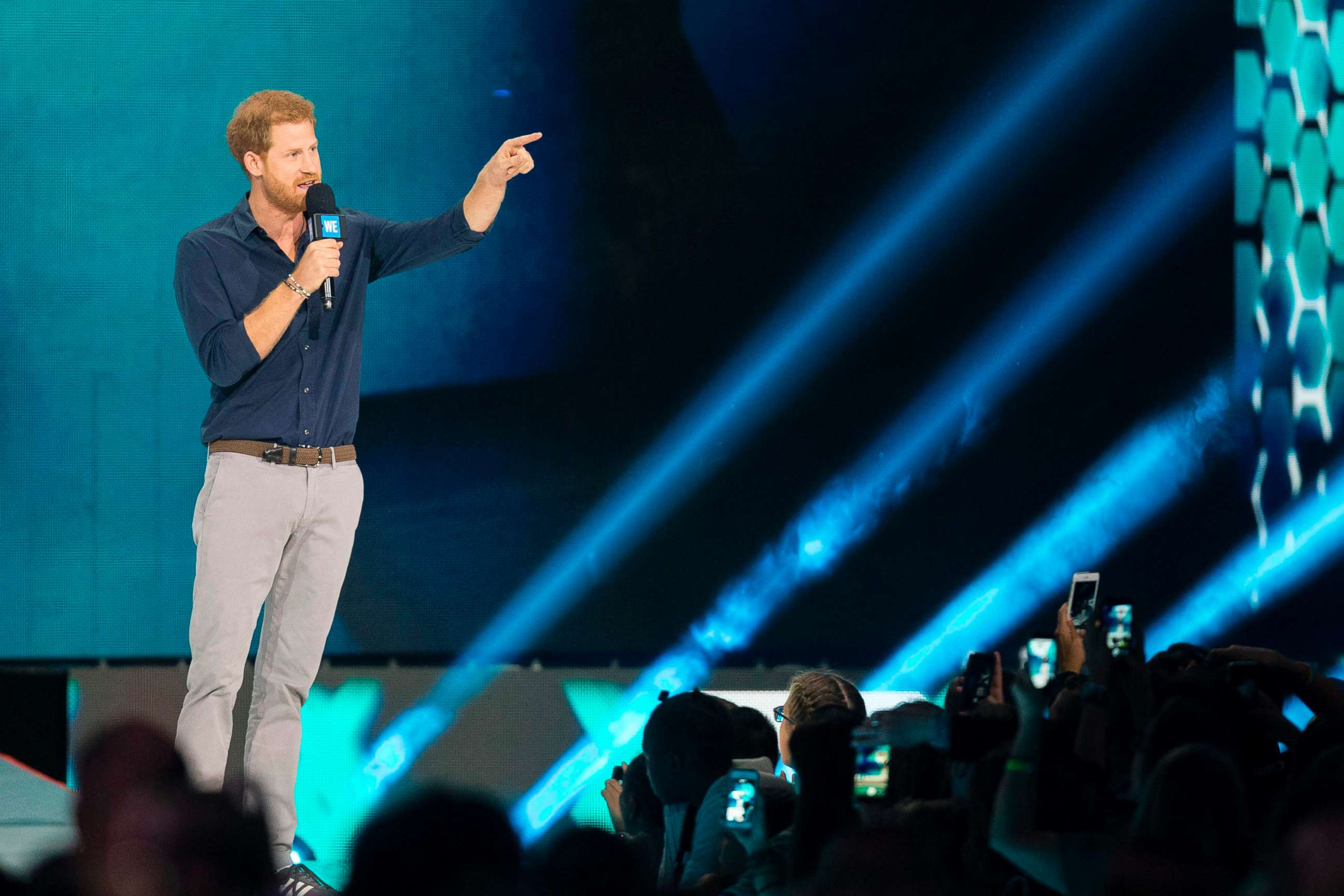PHOTO: Britain's Prince Harry speaks at the We Day event in Toronto, Ontario, Sept. 28, 2017. 