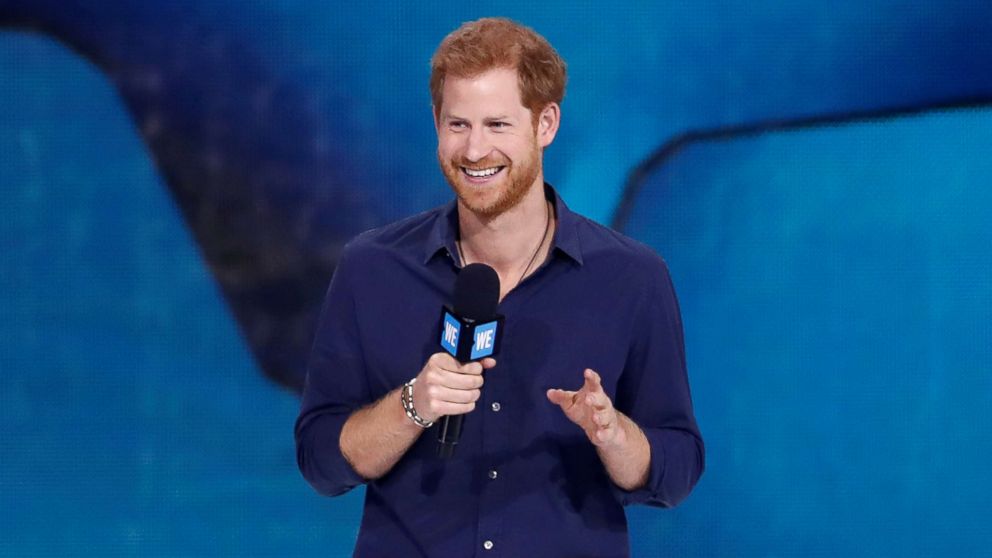 PHOTO: Britain's Prince Harry speaks on stage about the Invictus Games during a "We Day" event in Toronto, Ontario, Canada, Sept. 28, 2017.  