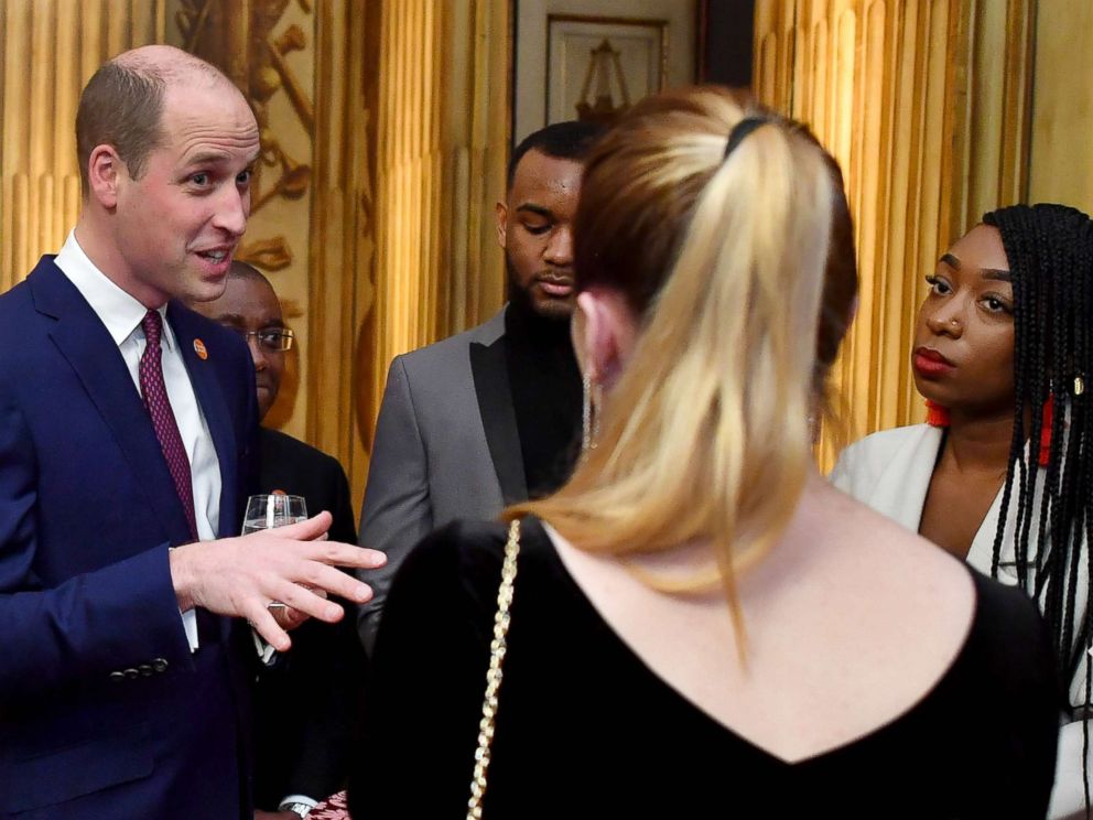 PHOTO: Britains Prince William, Duke of Cambridge meets young people who have benefited from the Centrepoint charity on his arrival to present the 2018 Centrepoint Awards and deliver a speech at Kensington Palace in London, Feb. 8, 2018.