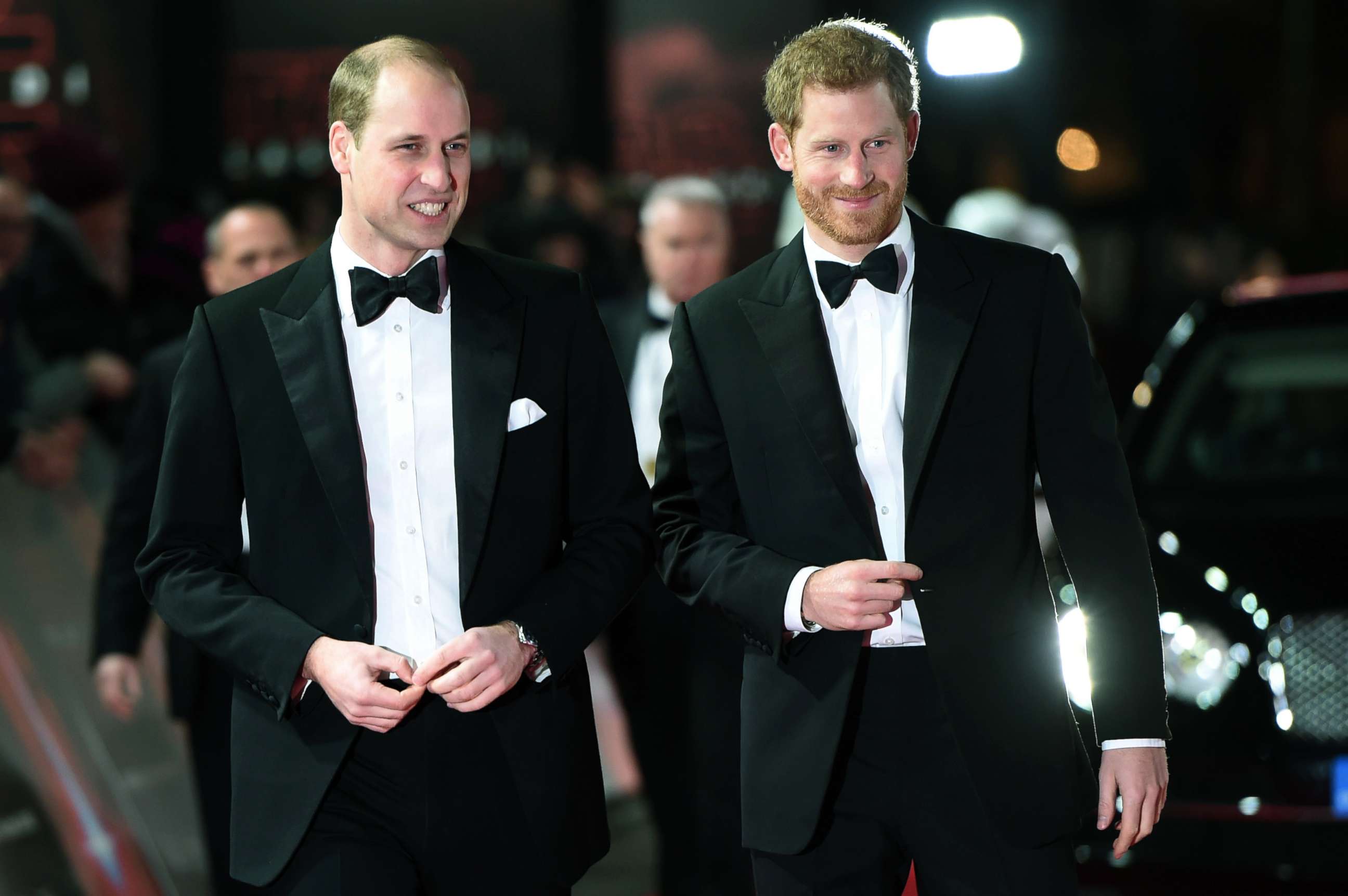 PHOTO: Prince William and Prince Harry attend the European Premiere of Star Wars: The Last Jedi, at the Royal Albert Hall, London, Dec. 12, 2017.