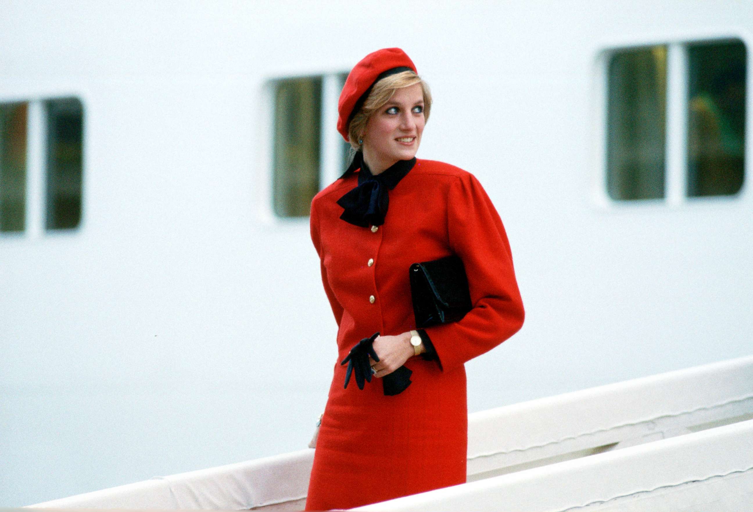 PHOTO: Princess Diana aboard the new P & O Cruise Liner 'Royal Princess', named in honor of her, after giving the ship its name at a formal naming ceremony, Nov. 15, 1984.