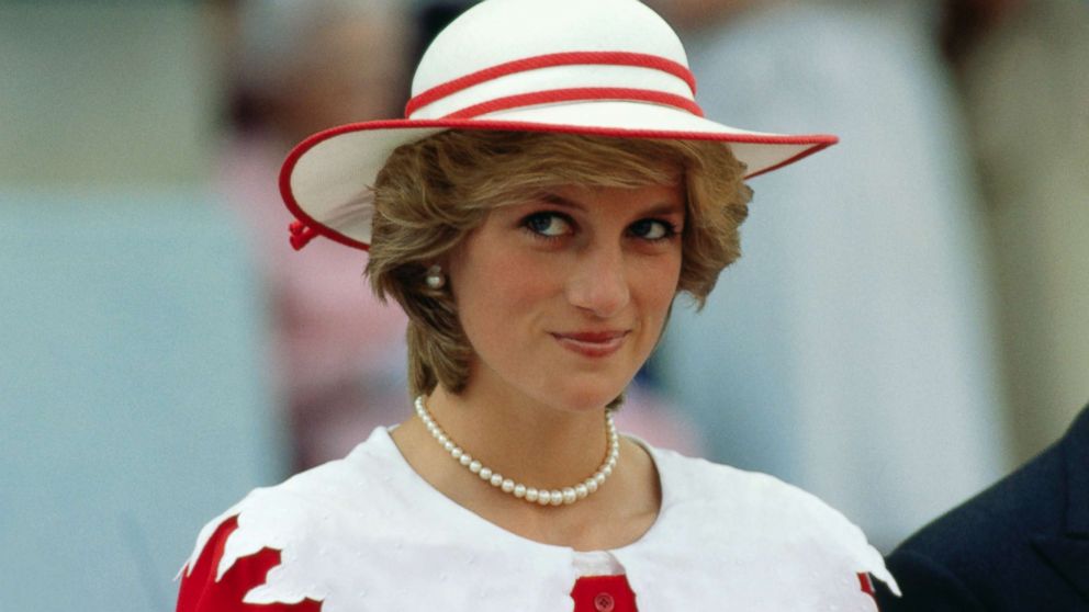 PHOTO: Diana, Princess of Wales, wears an outfit in the colors of Canada during a state visit to Edmonton, Alberta, June 29, 1983..