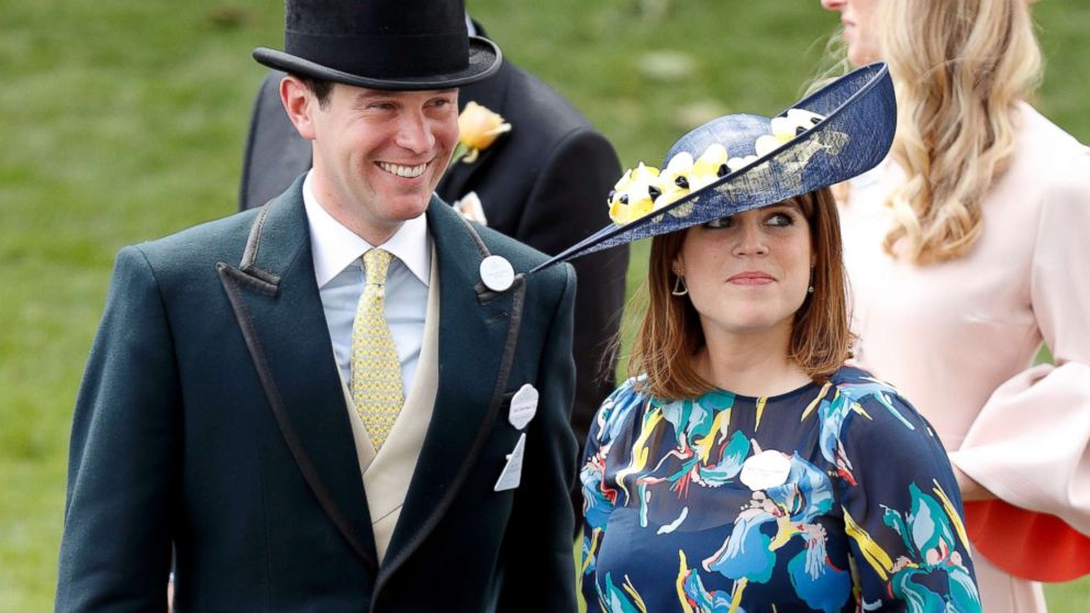 PHOTO: Jack Brooksbank and Princess Eugenie attend day 4 of Royal Ascot at Ascot Racecourse, June 23, 2017, in Ascot, England. 