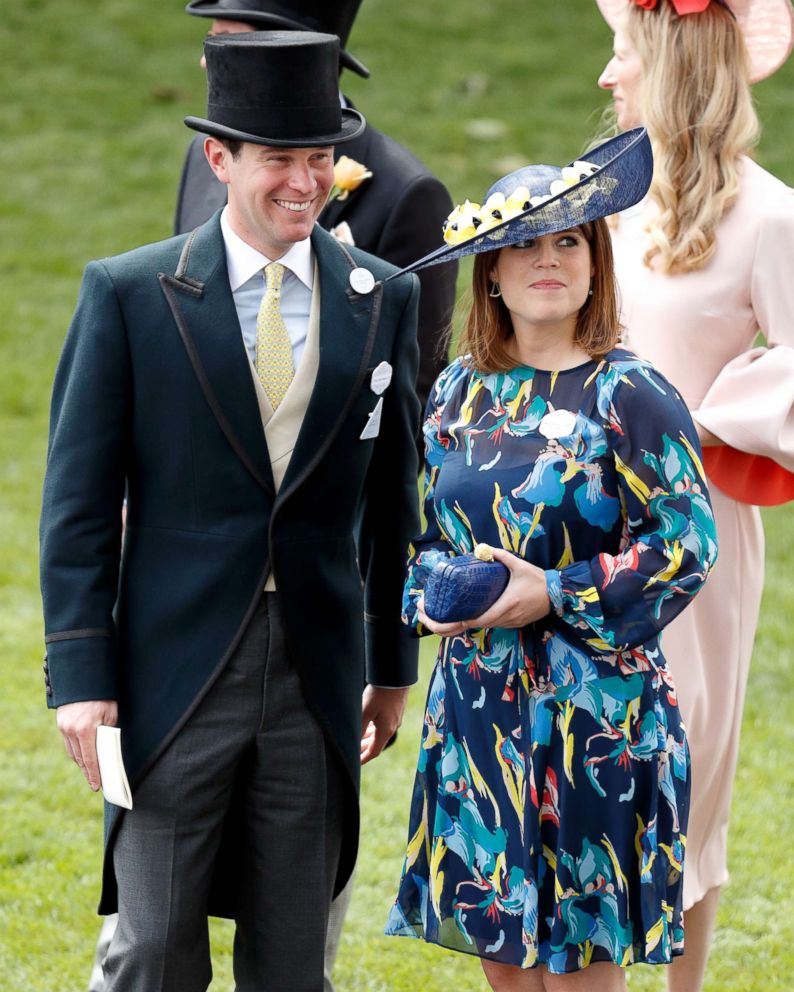 PHOTO: Jack Brooksbank and Princess Eugenie attend day 4 of Royal Ascot at Ascot Racecourse, June 23, 2017, in Ascot, England. 