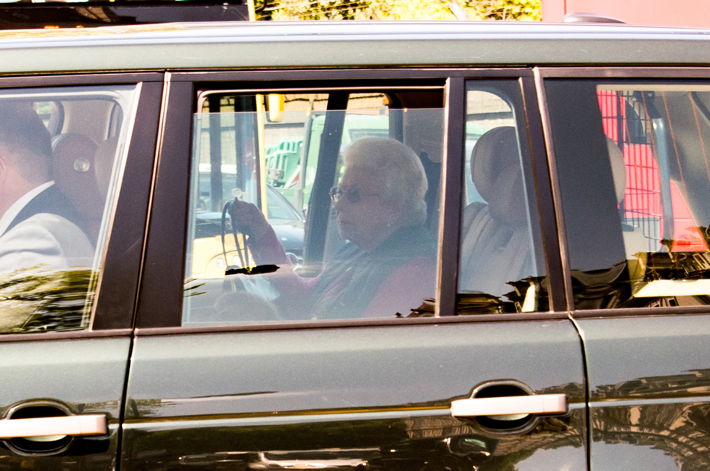 PHOTO: Queen Elizabeth II is seen outside Buckingham Palace, May 17, 2018, in London.