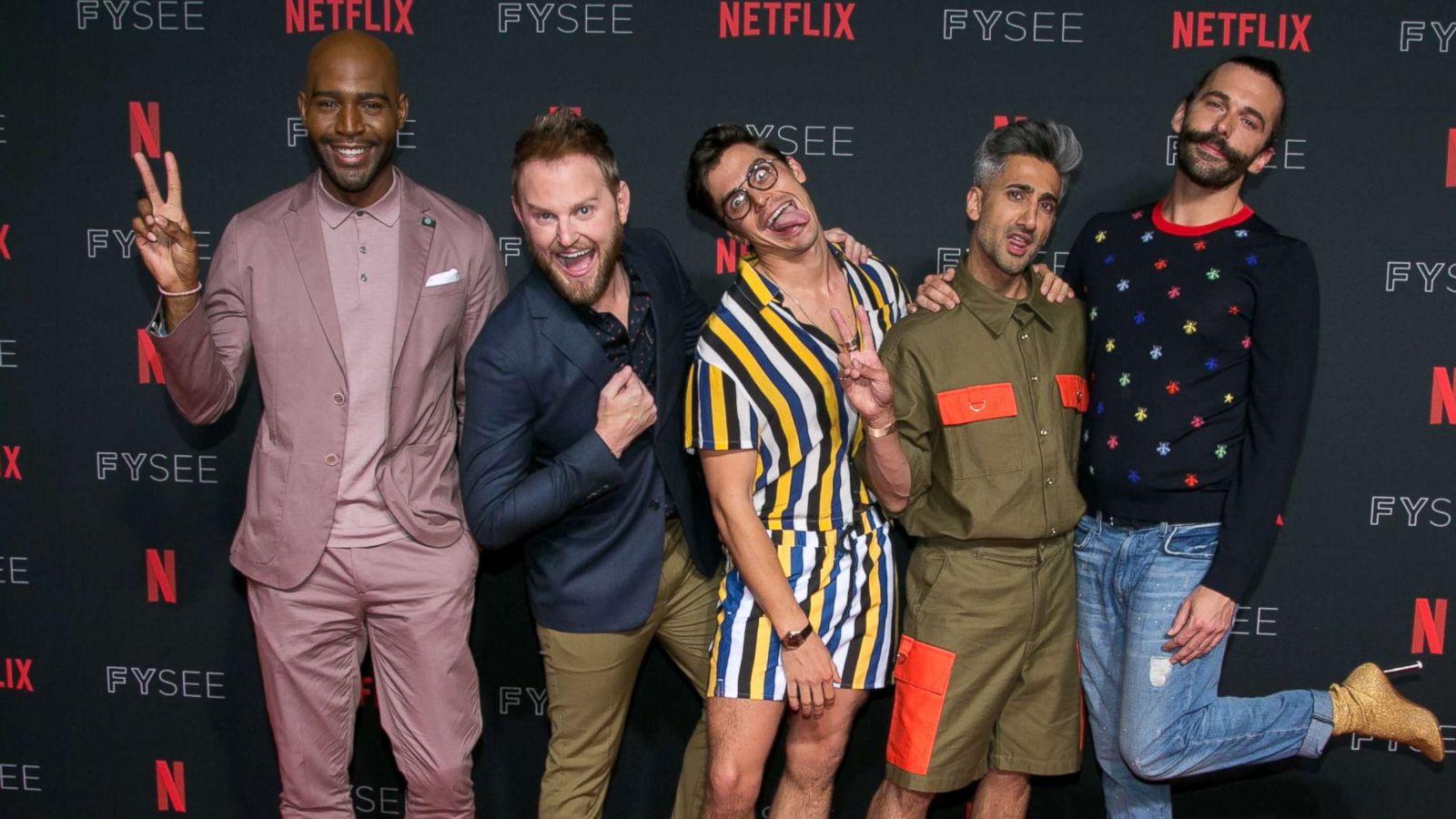 PHOTO: Karamo Brown, Bobby Berk, Antoni Porowski, Tan France and Jonathan Van Ness attend a Netflix event at Raleigh Studios on May 31, 2018 in Los Angeles.