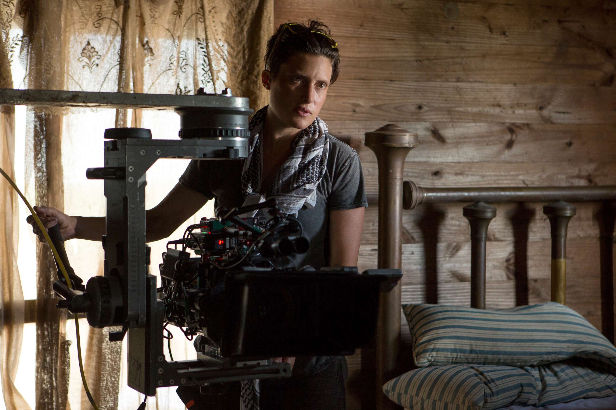 PHOTO: This image released by Netflix shows Rachel Morrison on the set of the film "Mudbound."