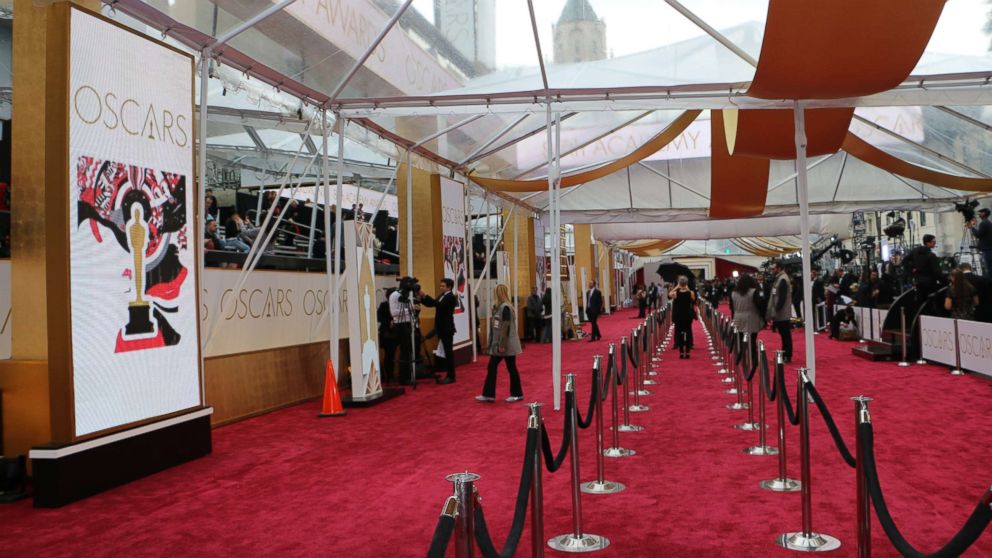 Red carpet is seen before the start of the 87th Annual Academy Awards at Hollywood's Dolby Theatre, Feb. 22, 2015, in Hollywood, Calif.