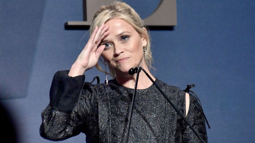 PHOTO: Reese Witherspoon speaks onstage during ELLE's 24th Annual Women in Hollywood celebration at Four Seasons Hotel Los Angeles, Oct. 16, 2017, in Los Angeles.