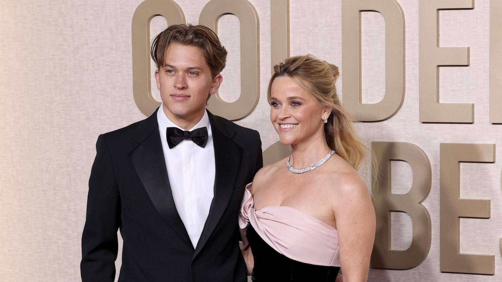 PHOTO: Deacon Phillippe and Reese Witherspoon attend the 81st Annual Golden Globe Awards at The Beverly Hilton on Jan. 7, 2024 in Beverly Hills.
