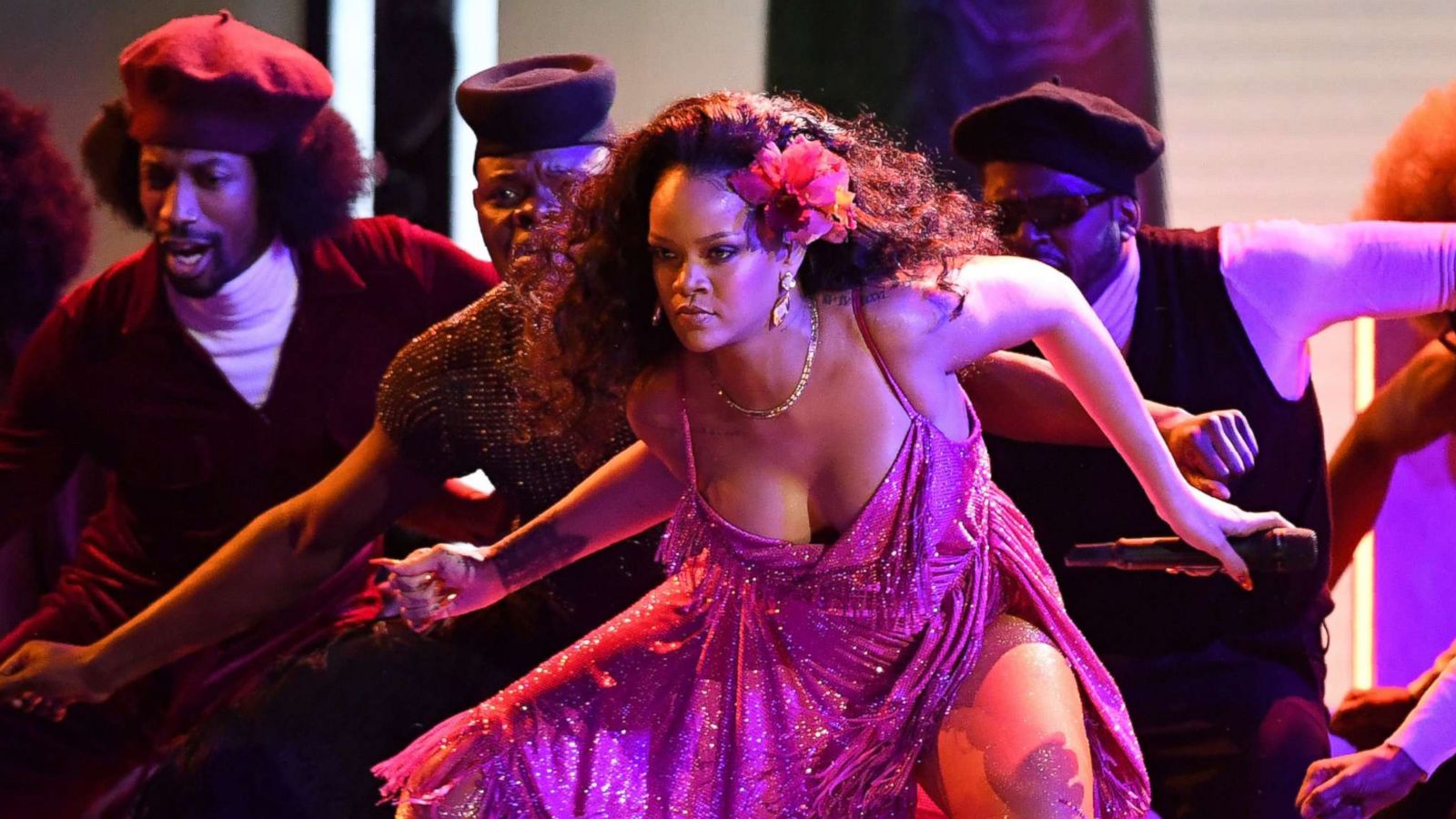 PHOTO: Rihanna performs during the 60th Annual Grammy Awards show, Jan. 28, 2018, in New York.