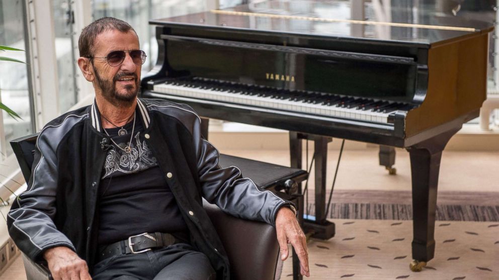 British musician Ringo Starr speaks to the press to promote his new album 'Give More Love' in London. 