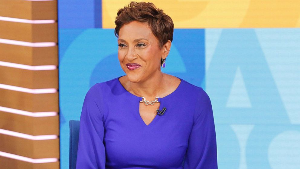 PHOTO: Robin Roberts celebrates her 5th birthday, which commemorates the day she received a lifesaving bone-marrow transplant to treat MDS on "Good Morning America," Sept. 20, 2017, on the ABC.