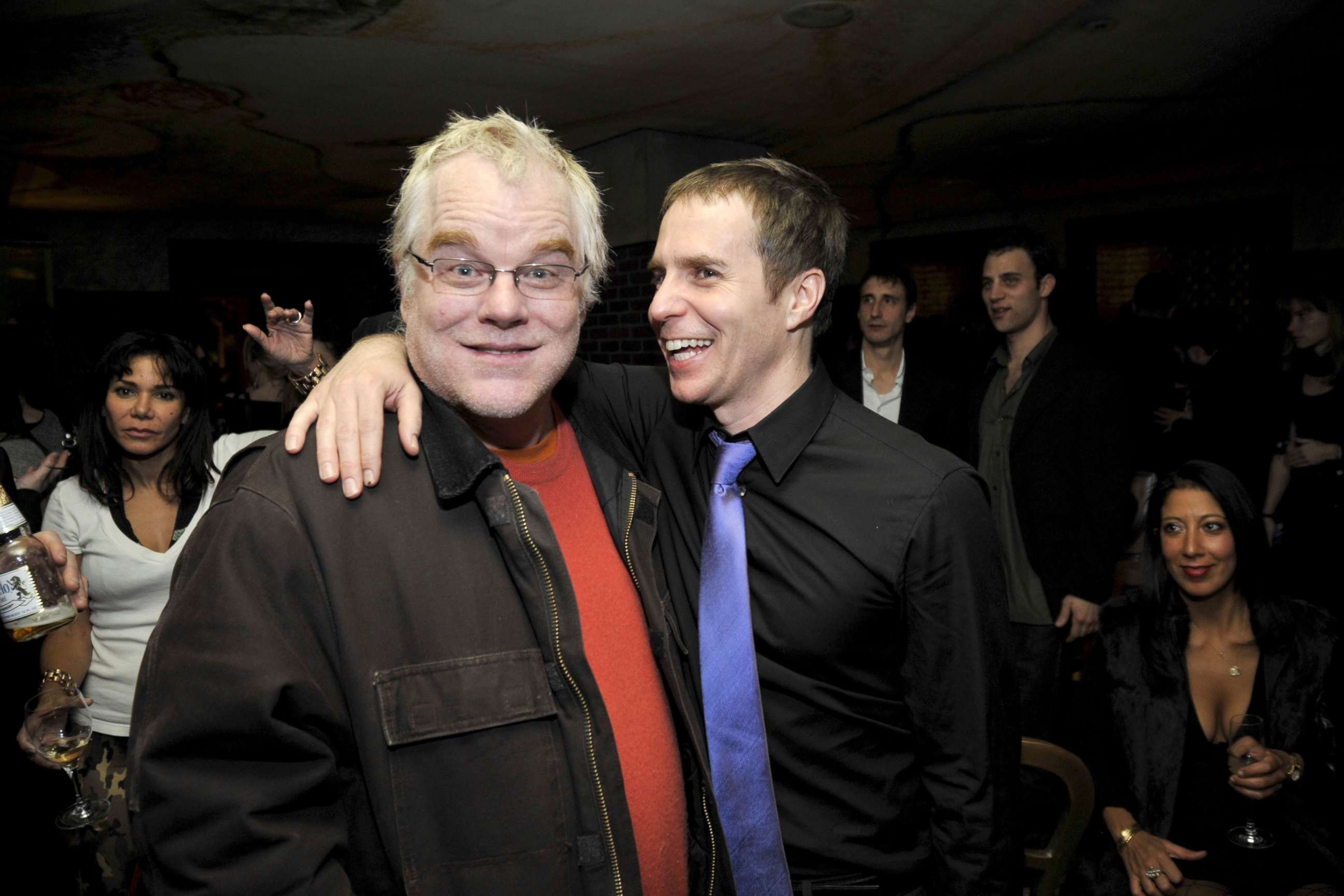 PHOTO: Philip Seymour Hoffman and Sam Rockwell are seen on Dec. 6, 2010, in New York City.