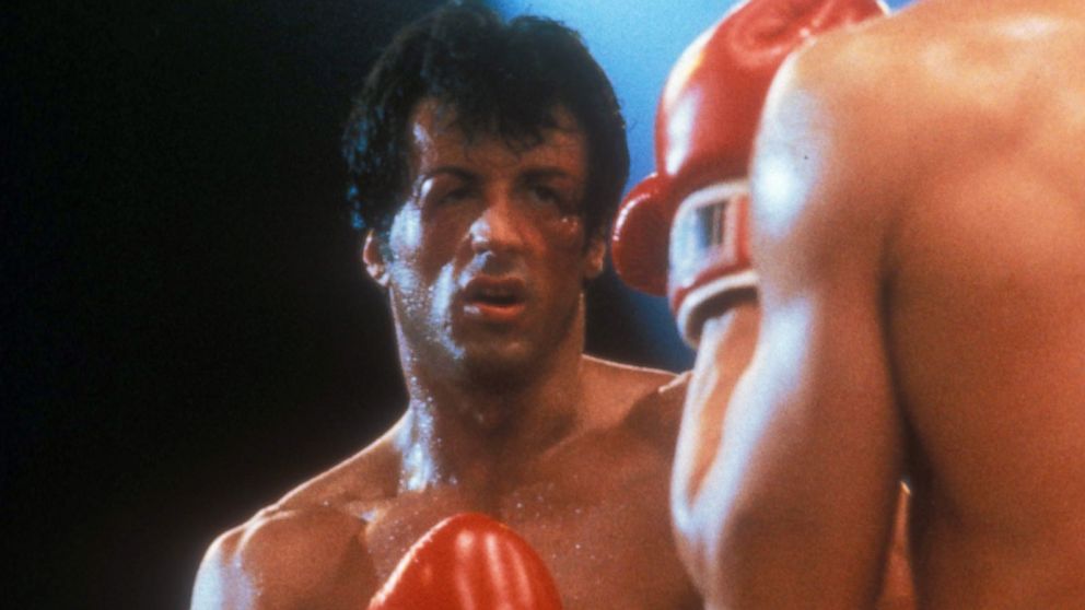 PHOTO: Sylvester Stallone and Dolph Lundgren are seen in a scene from the 1985 film "Rocky IV."